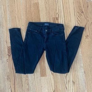 Mother Denim Black Skinny Looker Jean